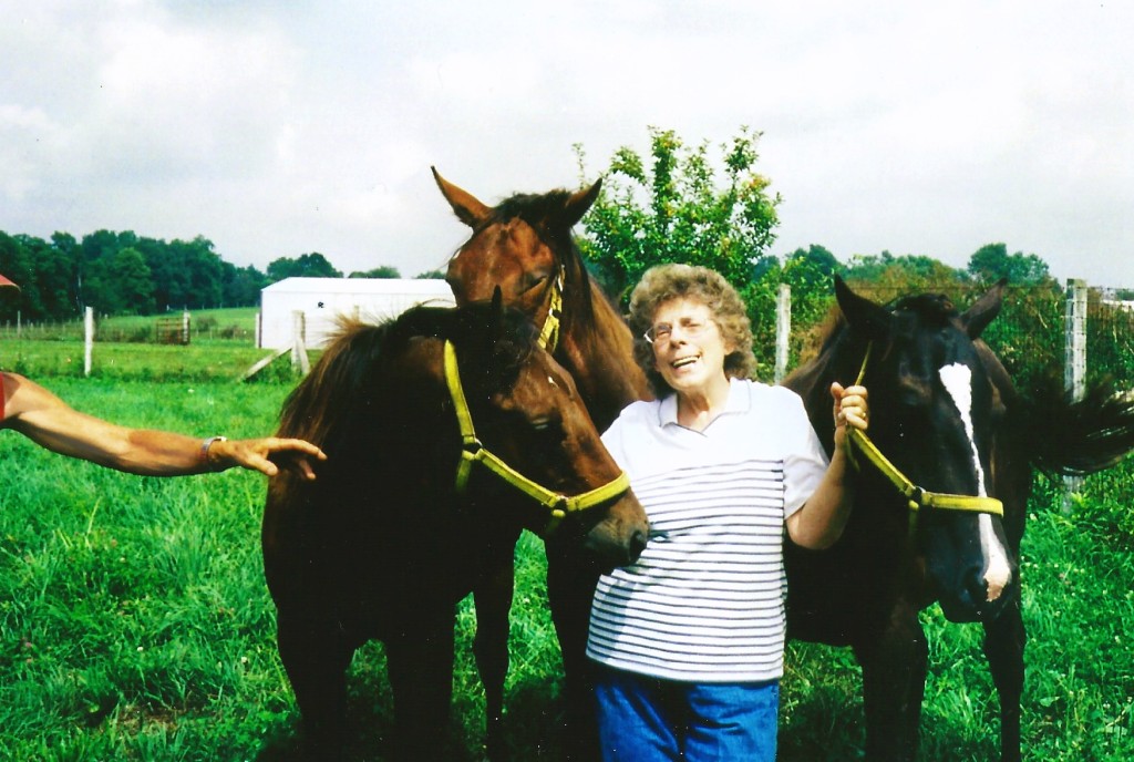 mom and her horses